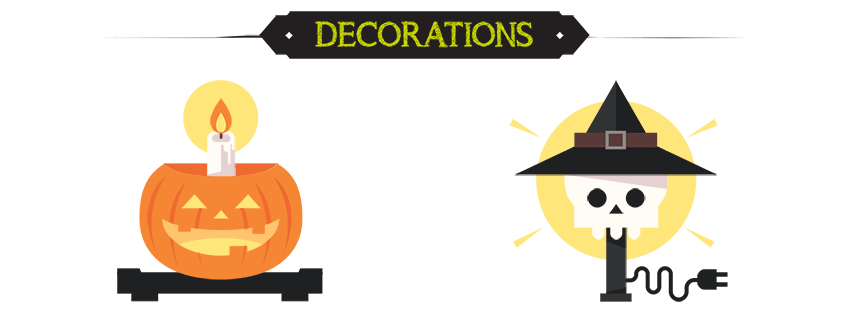 Infographic directions about Halloween decorations
